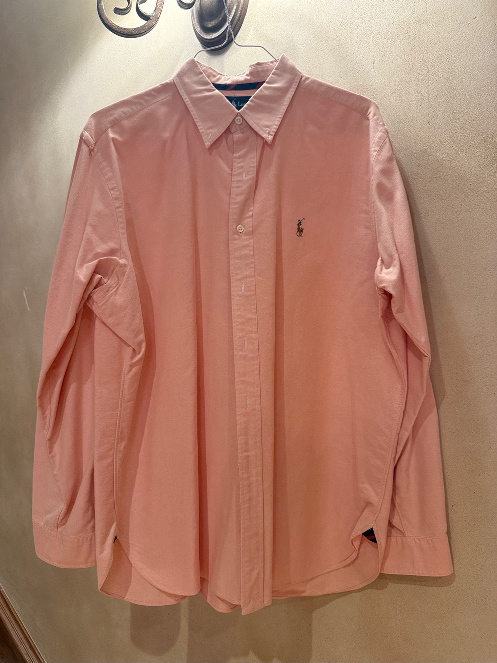 Ralph Lauren Men's Light Pink Button-Down Dress Shirt